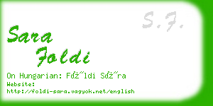 sara foldi business card